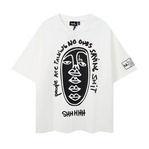 Haculla White T Shirt With Black Face Image